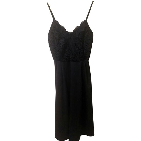 NWT Grace Karin Black Lace Spaghetti Strap Dress Size Medium - Picture 1 of 7